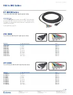 Extron electronics Audio Cable SY BNCM Specification Sheet предпросмотр