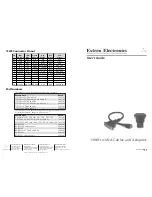 Extron electronics Cables and Adapters 13W3-to-VGA User Manual предпросмотр