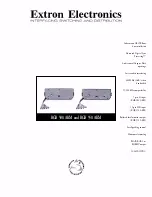 Extron electronics Computer-Video Interface RGB 508 AKM Product Manual preview