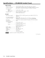 Extron electronics Control Panel CTL208CM Specifications preview