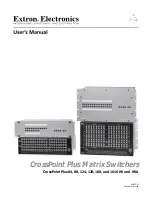 Preview for 1 page of Extron electronics CrossPoint 124 User Manual