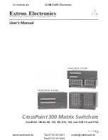 Preview for 1 page of Extron electronics CrossPoint 300 124 User Manual