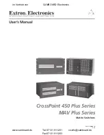 Preview for 1 page of Extron electronics CrossPoint 450 Plus 124 HV User Manual