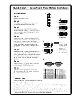 Preview for 3 page of Extron electronics CrossPoint Plus 124HV User Manual