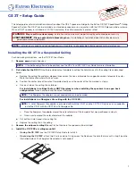 Extron electronics CS 3T Setup Manual preview