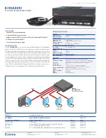 Extron electronics D/2 DA4 DVI Specification Sheet предпросмотр