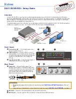 Предварительный просмотр 1 страницы Extron electronics DA4 12G HD-SDI Setup Manual