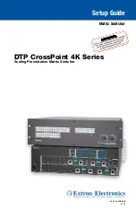 Preview for 1 page of Extron electronics DTP CrossPoint 4K Series Setup Manual