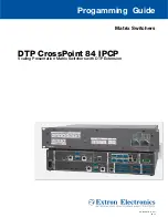 Preview for 1 page of Extron electronics DTP CrossPoint 84 IPCP Programming Manual