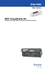 Preview for 1 page of Extron electronics DTP CrossPoint 84 Setup Manual