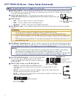 Предварительный просмотр 2 страницы Extron electronics DTP T DSW 4K 333 Setup Manual