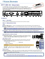 Extron electronics DTP T USW 233 Setup Manual предпросмотр