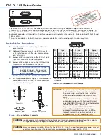 Предварительный просмотр 1 страницы Extron electronics Dual Length DVI Cable Equalizer DVI DL 101 Setup Manual