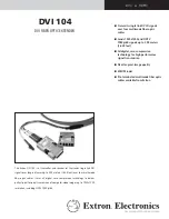 Extron electronics DVI 104 Specification Sheet preview
