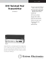 Preview for 1 page of Extron electronics DVI 201 A D Tx/Rx Specifications