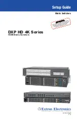 Extron electronics DXP HD 4K Series Setup Manual preview