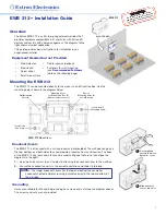 Предварительный просмотр 1 страницы Extron electronics EWB 212 Installation Manual