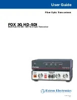 Extron electronics FOX 3G HD-SDI User Manual предпросмотр