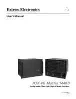 Extron electronics FOX 4G Matrix 14400 User Manual preview