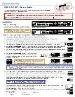 Предварительный просмотр 1 страницы Extron electronics FOX II T DP Setup Manual