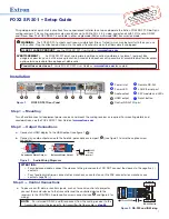 Extron electronics FOX3 SR 201 Setup Manual preview