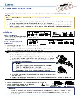 Extron electronics FOXBOX HDMI Setup Manual предпросмотр