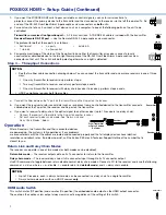 Preview for 2 page of Extron electronics FOXBOX HDMI Setup Manual