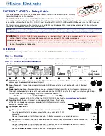 Предварительный просмотр 1 страницы Extron electronics FOXBOX T HD-SDI Setup Manual