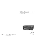 Extron electronics GSS 100 User Manual preview