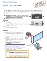 Extron electronics HD 4K 101 Plus Setup Manual preview