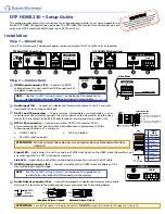 Preview for 1 page of Extron electronics HDMI 230 D Setup Manual