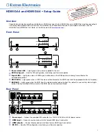 Предварительный просмотр 1 страницы Extron electronics HDMI DA4 Setup Manual