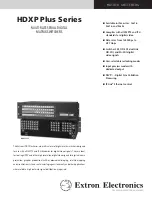 Extron electronics HDXP Plus Series Quick Manual preview