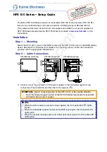 Предварительный просмотр 1 страницы Extron electronics HFX 100 Tx Setup Manual