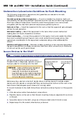 Предварительный просмотр 2 страницы Extron electronics HRB 109 Installation Manual