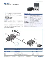 Extron electronics IP Link Accessory Power over Ethernet Inserter IPA T IPA Specification Sheet preview