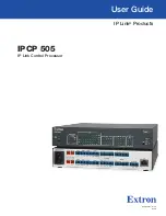 Preview for 1 page of Extron electronics IPCP 505 User Manual