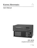 Extron electronics ISS 408 User Manual предпросмотр