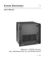 Extron electronics Matrix 12800 Audio User Manual preview