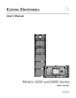 Extron electronics Matrix 3200 Series User Manual preview