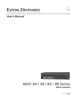 Preview for 1 page of Extron electronics MAV 44 Series User Manual