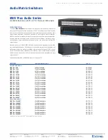 Extron electronics MAV Plus 128 A Specification Sheet preview