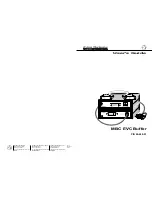 Extron electronics MBC EVC Buffer P/N 26-448-01 User Manual preview