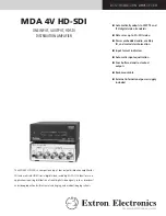 Preview for 1 page of Extron electronics MDA 4V HD-SDI Specifications