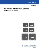 Extron electronics MediaLink IPI 100 Series User Manual предпросмотр