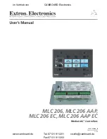 Preview for 1 page of Extron electronics MEDIALINK MLC 206 User Manual