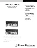 Extron electronics MMX 42 AV Specification Sheet предпросмотр