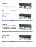 Предварительный просмотр 2 страницы Extron electronics MMX 62 AV RCA Specification Sheet