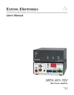 Предварительный просмотр 1 страницы Extron electronics MPA 401-70V User Manual