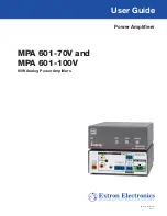 Предварительный просмотр 1 страницы Extron electronics MPA 601-100V User Manual